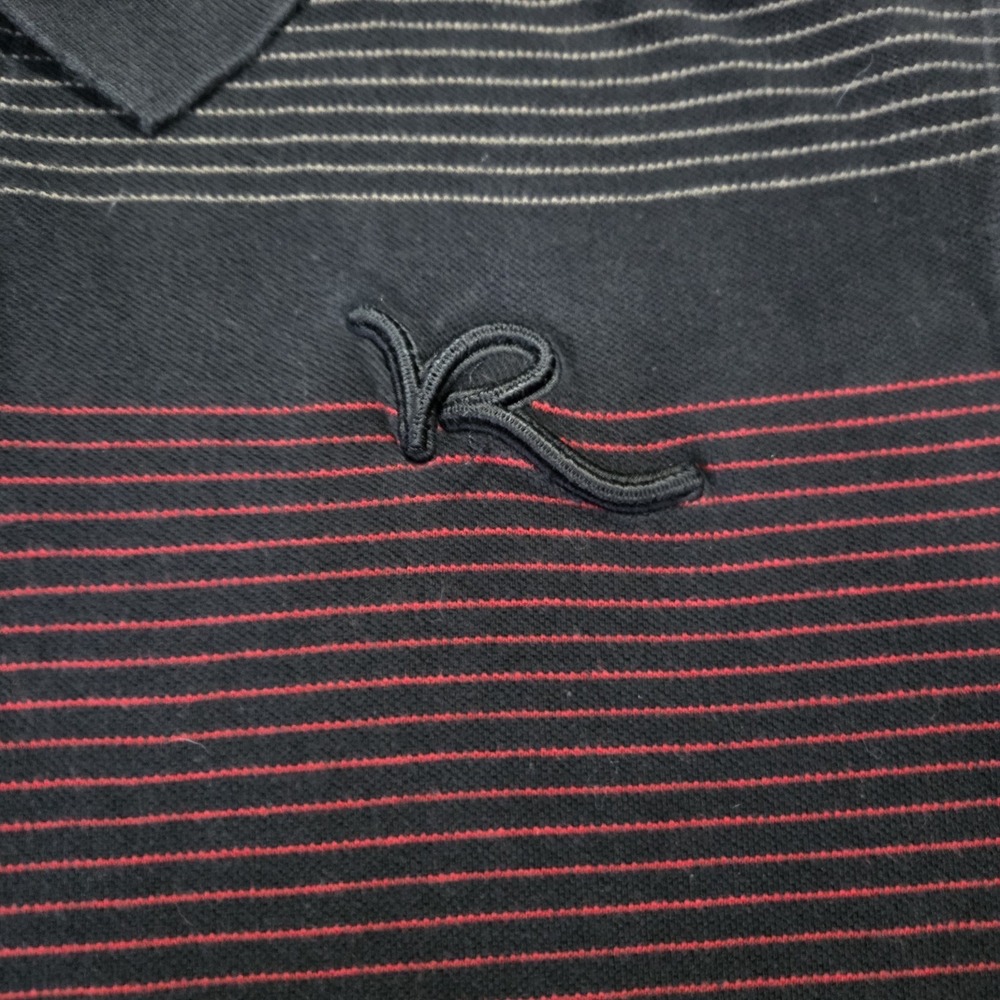 VTG ROCAWEAR Short Sleeve Striped Collared Polo Shirt Mens Sz L 100% Cotton Y2K - Picture 3 of 14